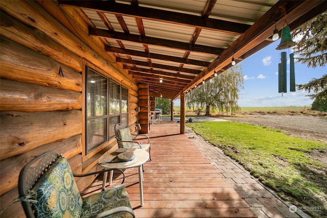 view of patio with a deck