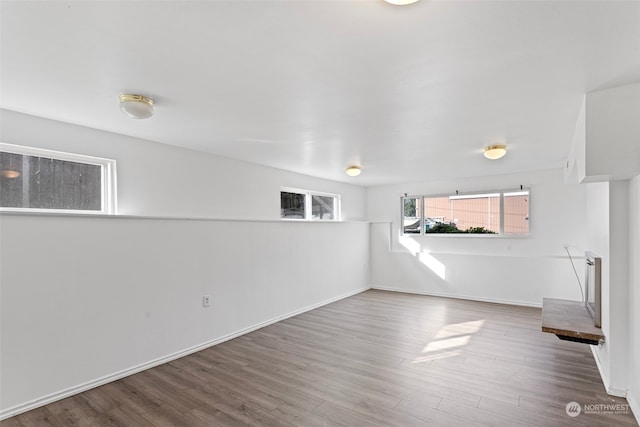 empty room featuring hardwood / wood-style flooring