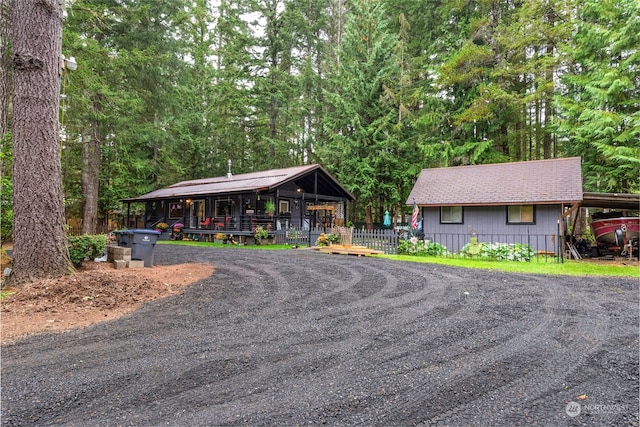 view of front of home