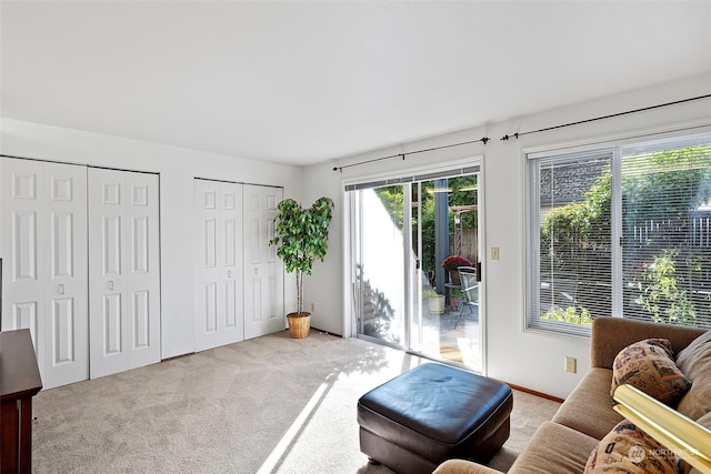 view of carpeted living room