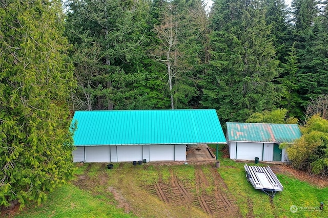 exterior space with carpet floors