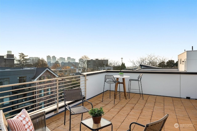 view of patio with a balcony