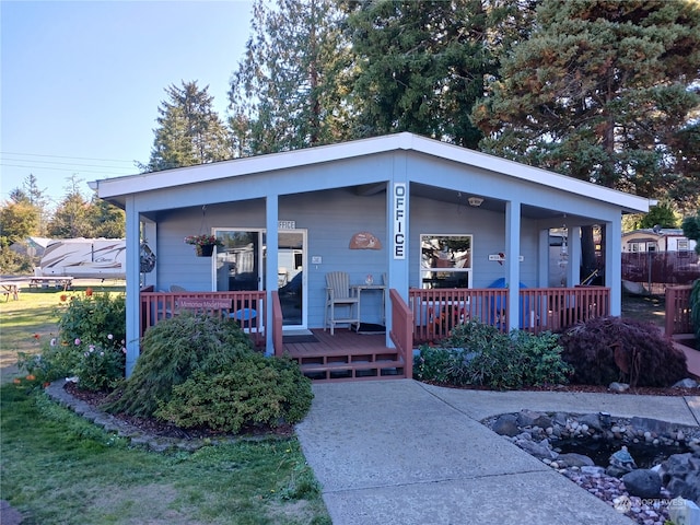 view of front of home with a porch