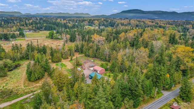 bird's eye view featuring a mountain view