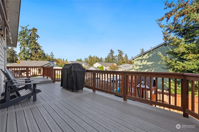 view of wooden deck