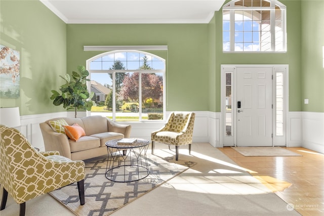 entrance foyer with crown molding