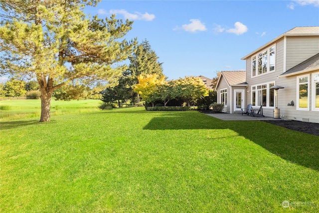 view of yard featuring a patio