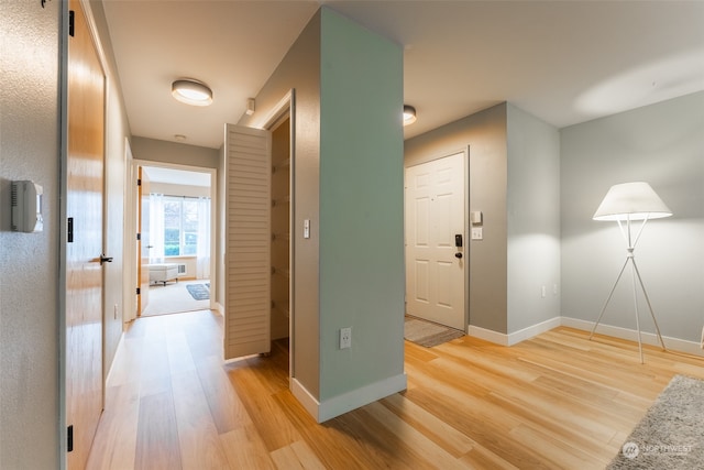 entrance foyer with hardwood / wood-style flooring