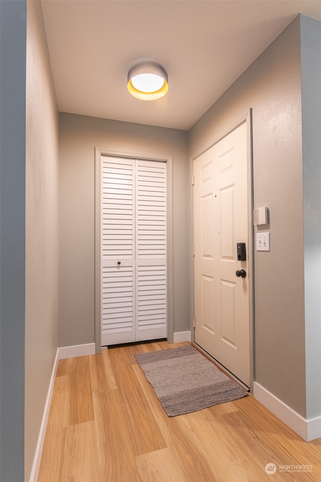 foyer featuring hardwood / wood-style flooring