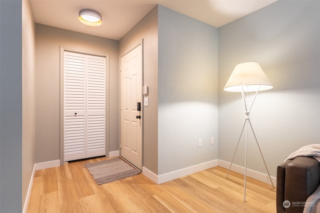 entrance foyer with hardwood / wood-style floors