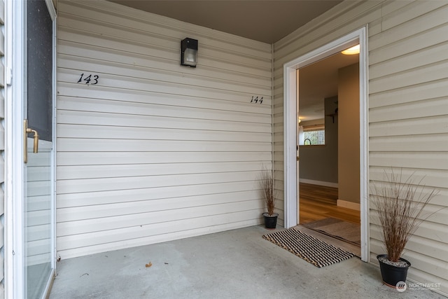 view of doorway to property