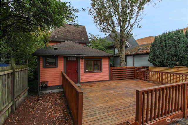 view of wooden terrace