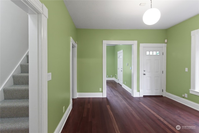 entryway featuring dark hardwood / wood-style flooring