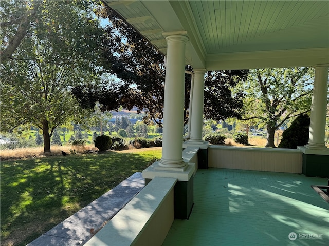 view of patio / terrace featuring covered porch