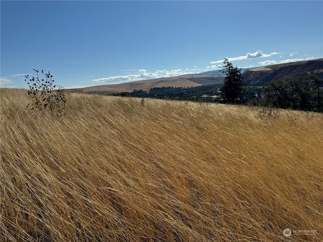 view of mountain feature featuring a rural view