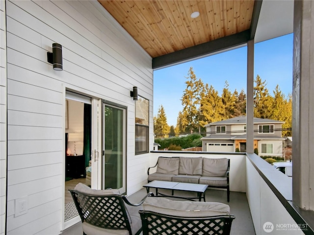 balcony with an outdoor living space