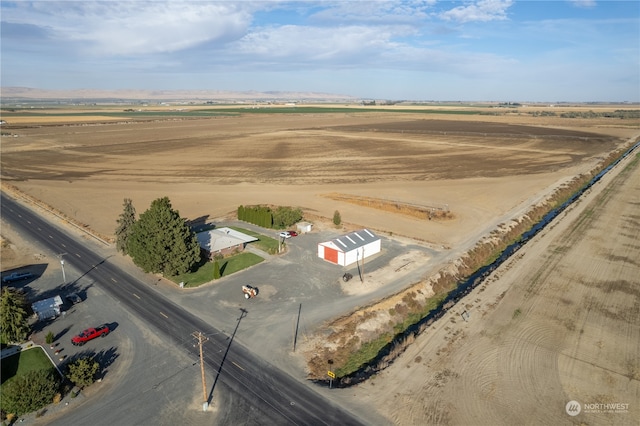 drone / aerial view with a rural view