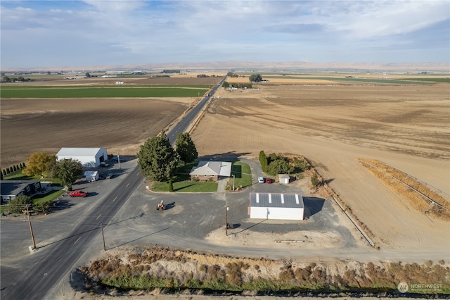 aerial view with a rural view