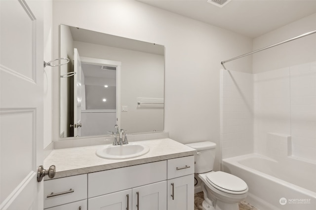 14727 88th Way SE Unit 18, Yelm, WA 98597 - bathroom with toilet,  shower combination, vanity, and visible vents