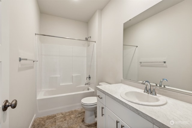 14727 88th Way SE Unit 18, Yelm, WA 98597 - full bathroom featuring toilet, shower / bathing tub combination, baseboards, and vanity