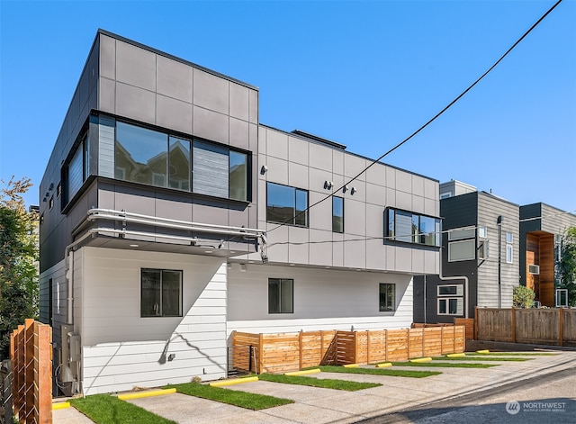 modern home with a balcony