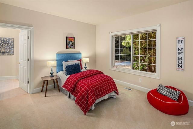 view of carpeted bedroom