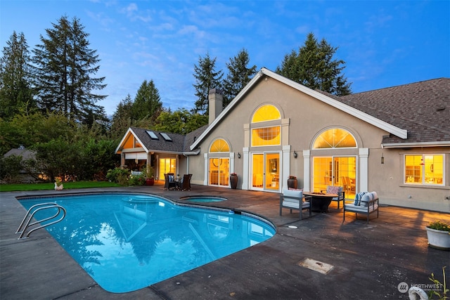 view of pool with a patio area