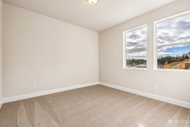 view of carpeted empty room