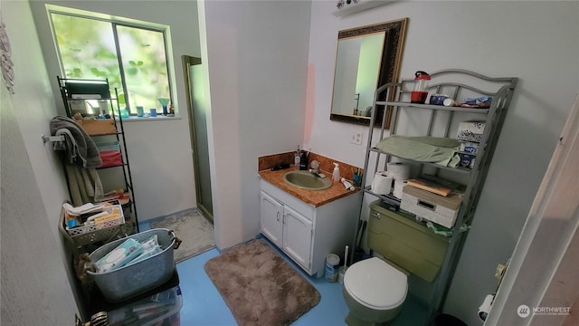 3955 Clearwater Rd, Forks, WA 98331 - full bath with a stall shower, toilet, and vanity