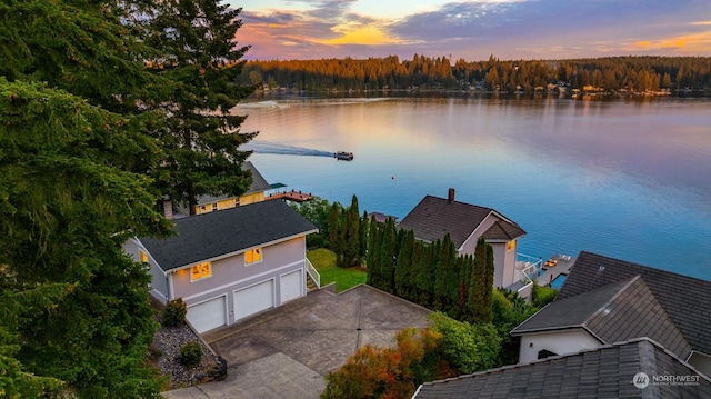 2210E Mason Lake Dr W, Grapeview, WA 98546 - water view with a forest
