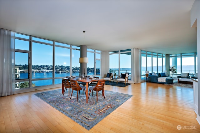 dining area with expansive windows and a wealth of natural light