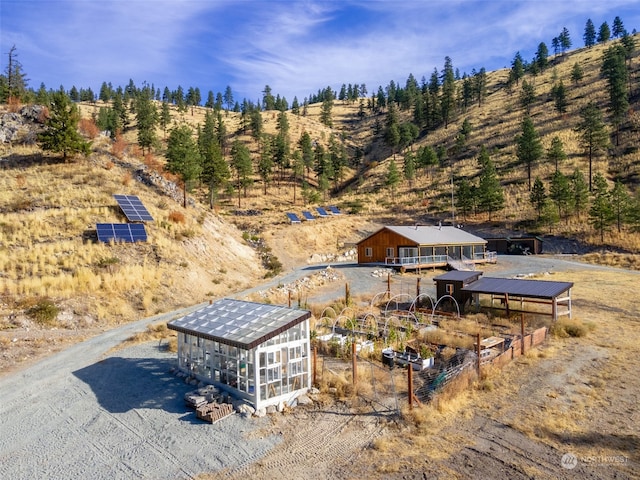 bird's eye view with a rural view