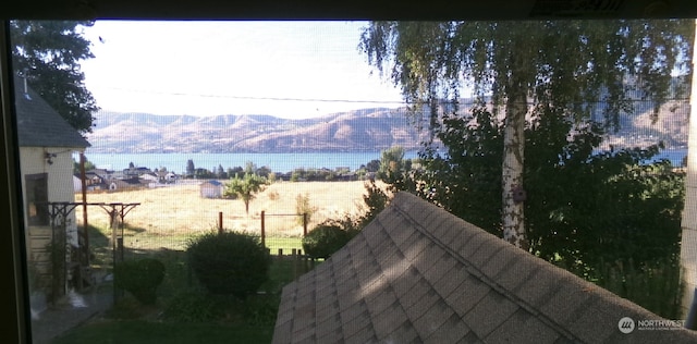 property view of water with a mountain view