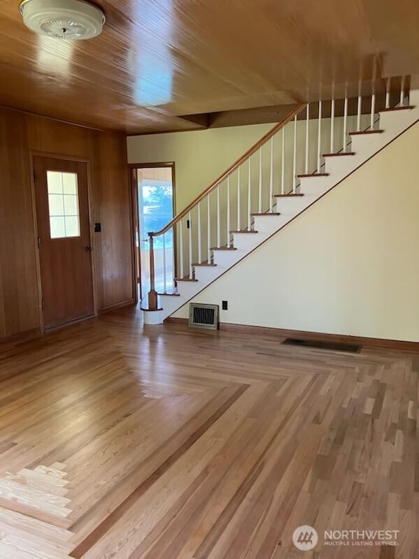 1555 Swartout Rd, Manson, WA 98831 - entrance foyer with stairway and baseboards