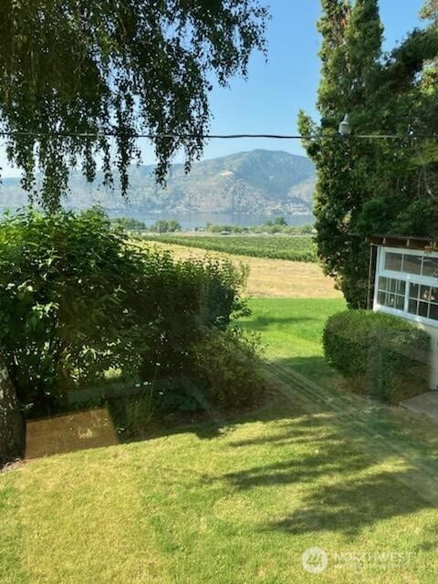 1555 Swartout Rd, Manson, WA 98831 - view of green lawn featuring a mountain view and a rural view