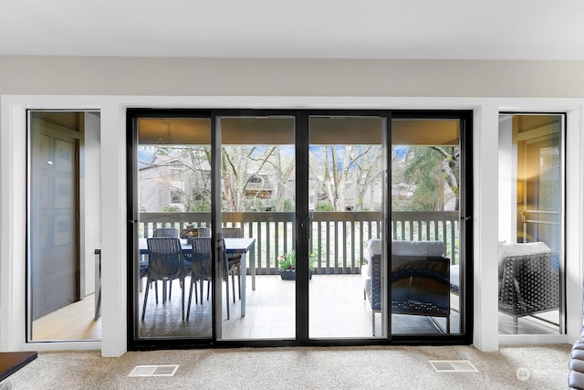 doorway with plenty of natural light