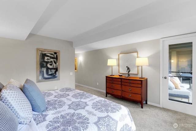 view of carpeted bedroom