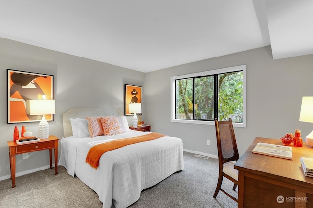 view of carpeted bedroom