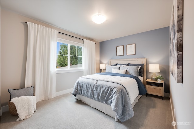 view of carpeted bedroom