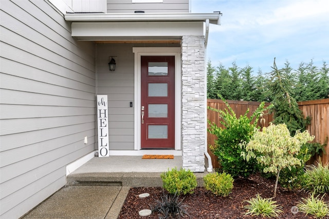 view of property entrance