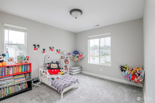 view of carpeted bedroom