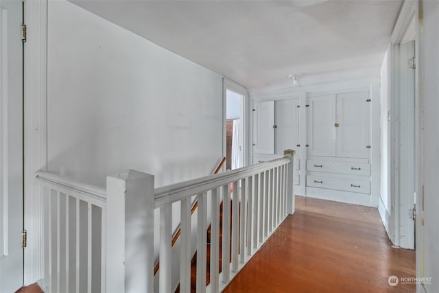 hallway featuring hardwood / wood-style flooring