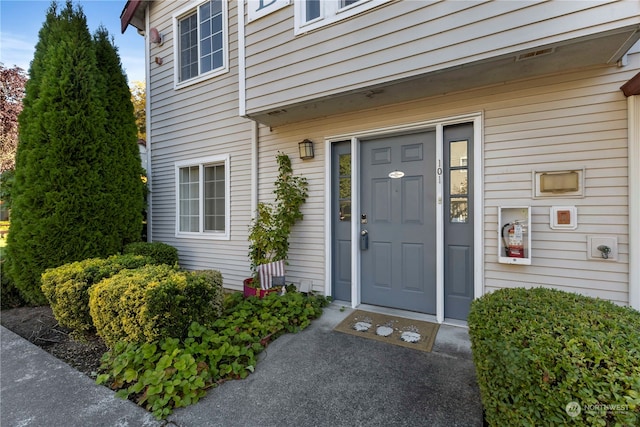 view of doorway to property