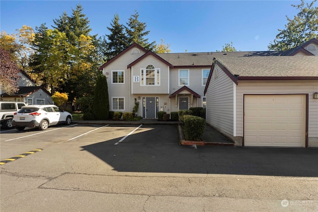 view of front facade with a garage