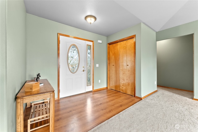 foyer featuring wood-type flooring