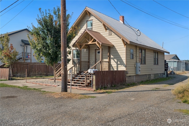 view of bungalow-style home