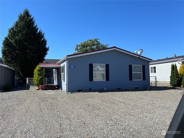 view of front of home