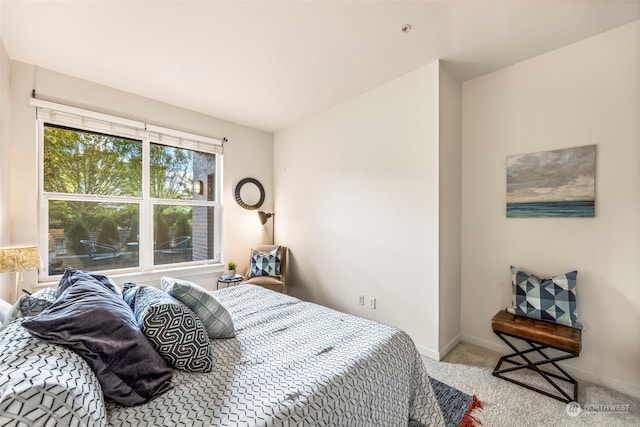 view of carpeted bedroom