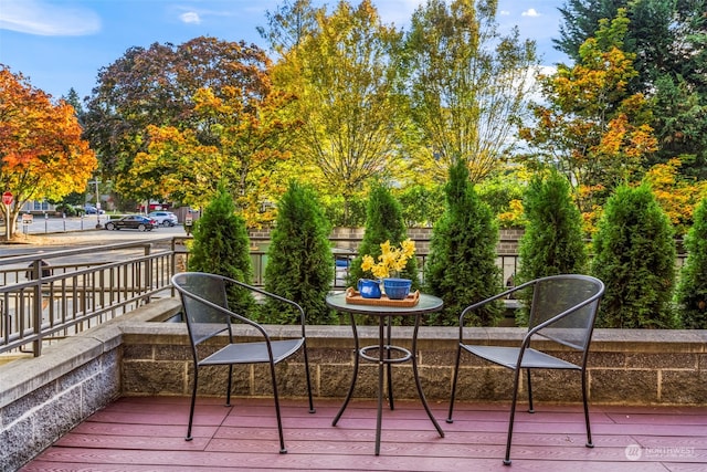 view of wooden deck