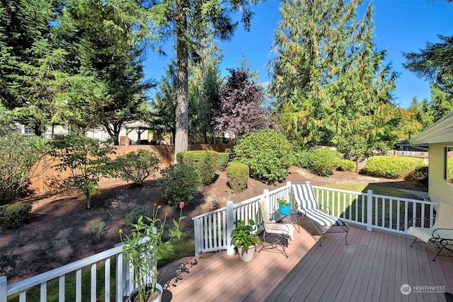 view of wooden terrace